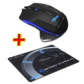 E-Blue Myš Mazer-R, 2500 DPI, 2,4 GHz, optická, 6 tlačidiel, 1 koliesko, bezdrôtová, čierna, 2 ks